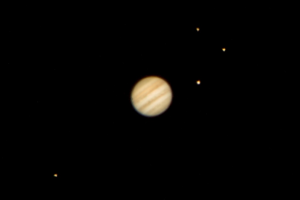 Astrofotografía Júpiter y sus Lunas Valle de Elqui Pisco