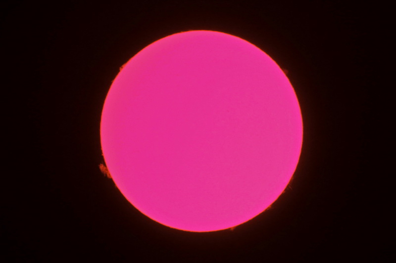Telescopio solar Lunt 80mm preparado para el tour